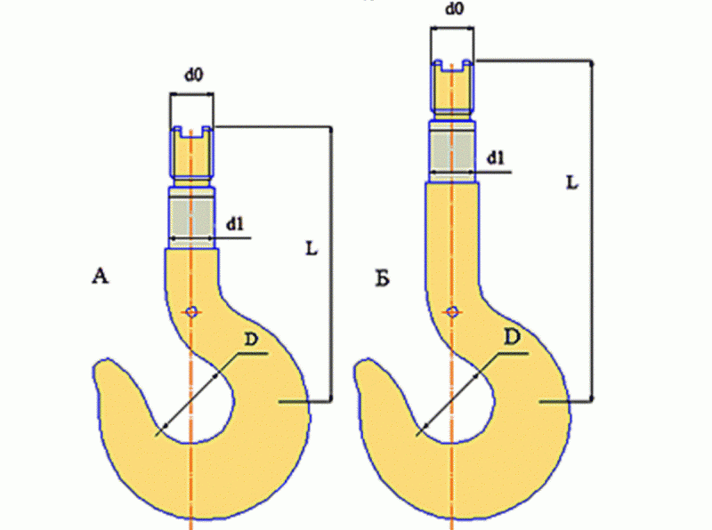 Чертеж крюка крана