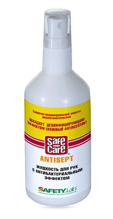 Жидкость Safe and Care Антисепт 100мл с Антибактериальным эффектом