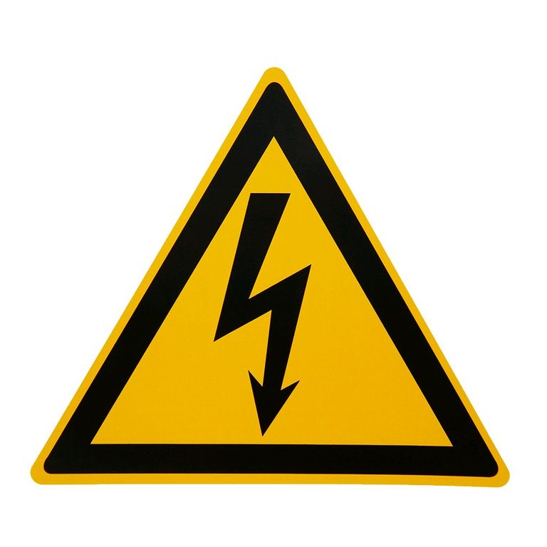 Знак (осторожно электрическое напряжение) Пленка самоклеящаяся ПВХ