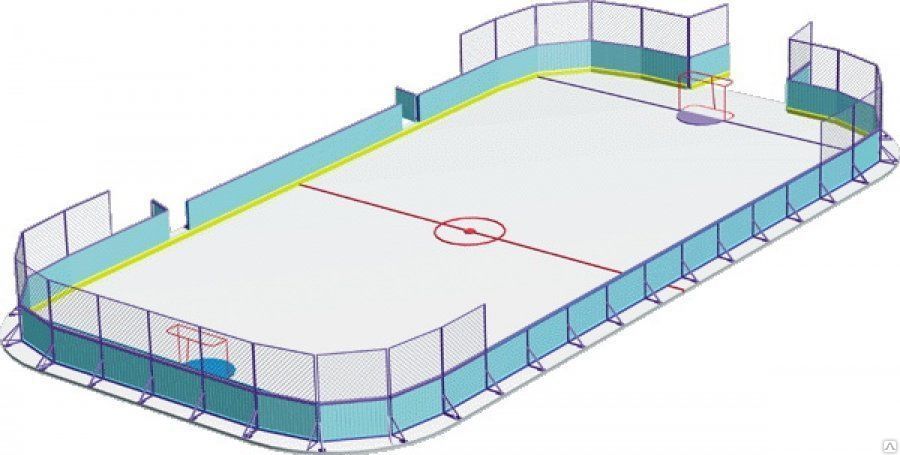 Строительство хоккейной площадки