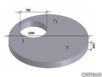 Плита перекрытия усиленная ПП 20-2 (2200х700х160) ГОСТ 8020-90 (М200)