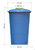 Накопительная емкость пластиковая для водоснабжения 1000 литров универсальная круглая с крышкой, узкая #4
