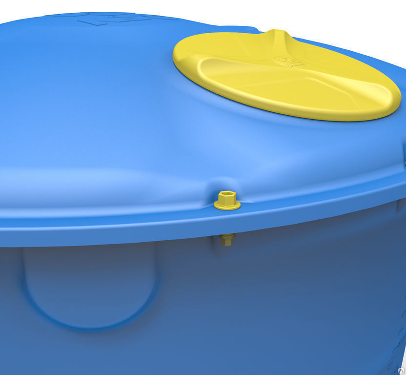 Накопительная емкость пластиковая для водоснабжения 5000 литров универсальная круглая с крышкой 3