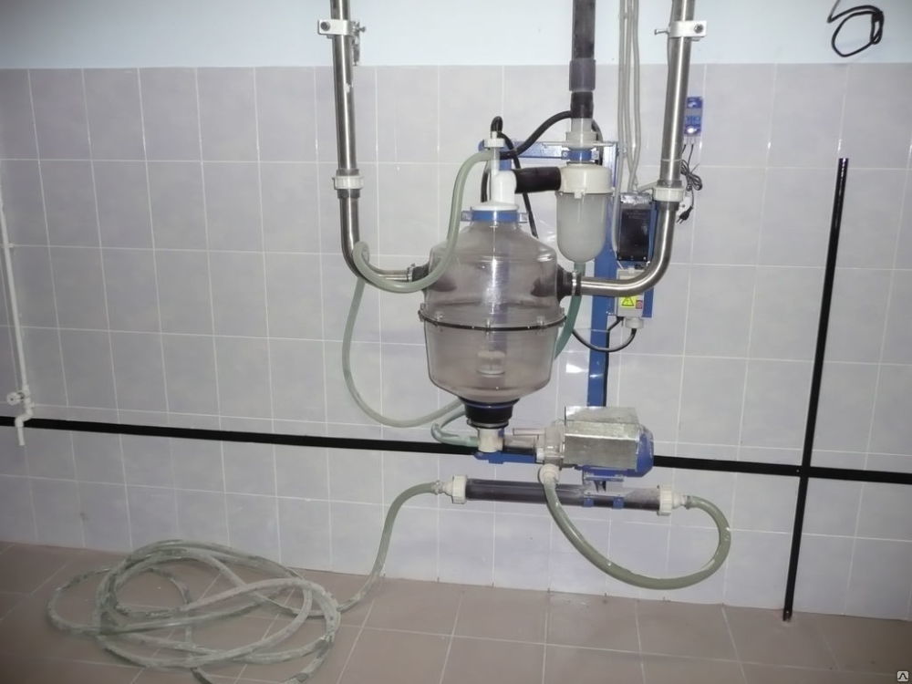 Установка доения молока в молокопровод 200H с автоматом промывки