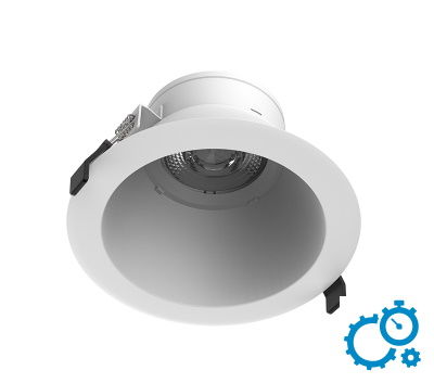 Светильник Downlight ВАРТОН DL-Lens Comfort DALI 28W 3000К 172х98 мм угол 24° белый круглый встраиваемый светодиодный