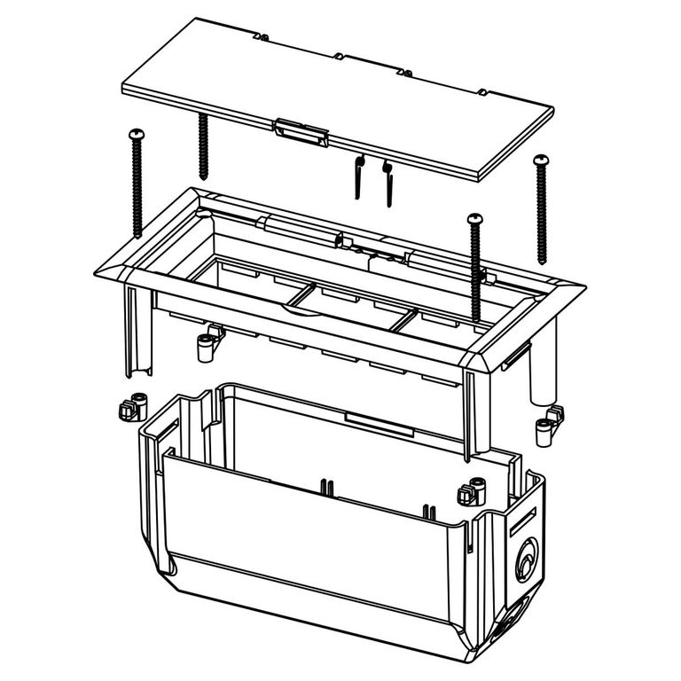 Многофункциональная коробка kopobox mini l для установки в мебель, пустотелые стены или двойные полы 2