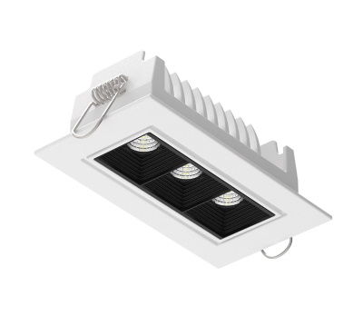 Светодиодный светильник ВАРТОН DL-STELLAR COMFORT поворотный 120x62x45 мм 8W 4000K 34° встраиваемый Downlight белый