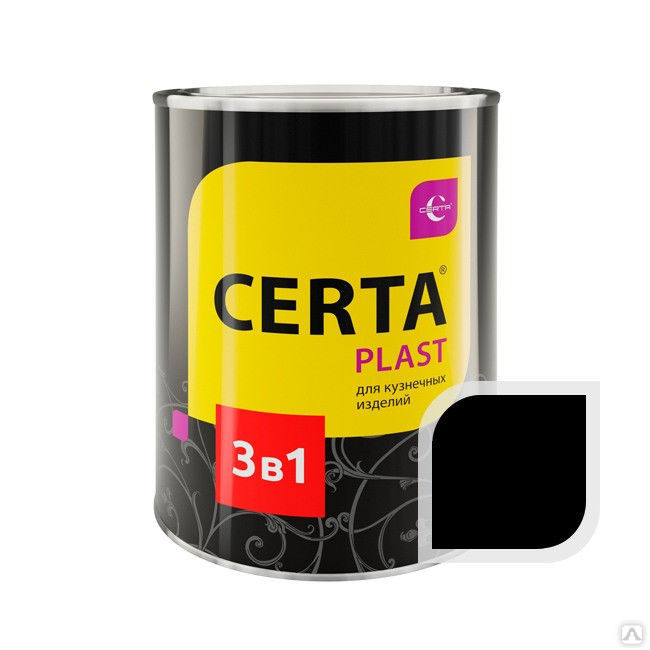 Грунт-эмаль «CERTA-PLAST» 0,8 кг металлик ярко-красный