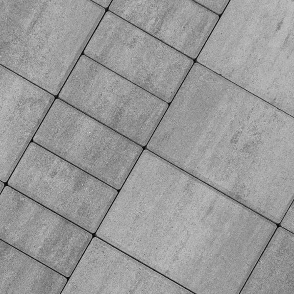 Мозаика (серый) Моноколор плитка тротуарная вибропрессованная Braer толщина 6 см