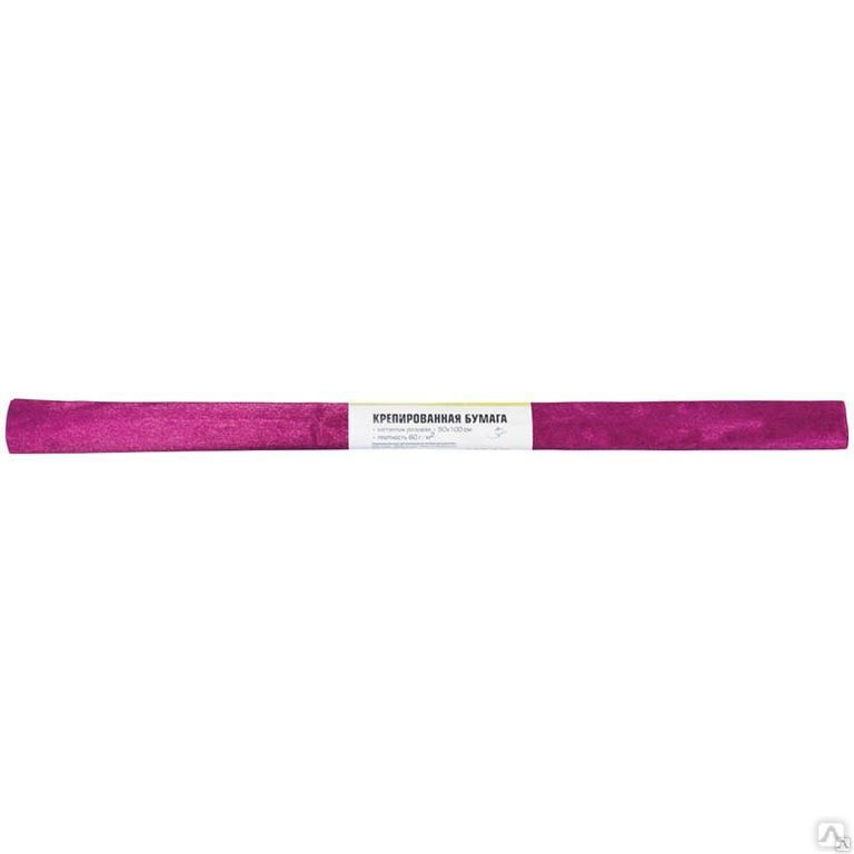 Бумага крепированная ArtSpace, 50*100см, 60г/м2, металлик, розовая, в рулон