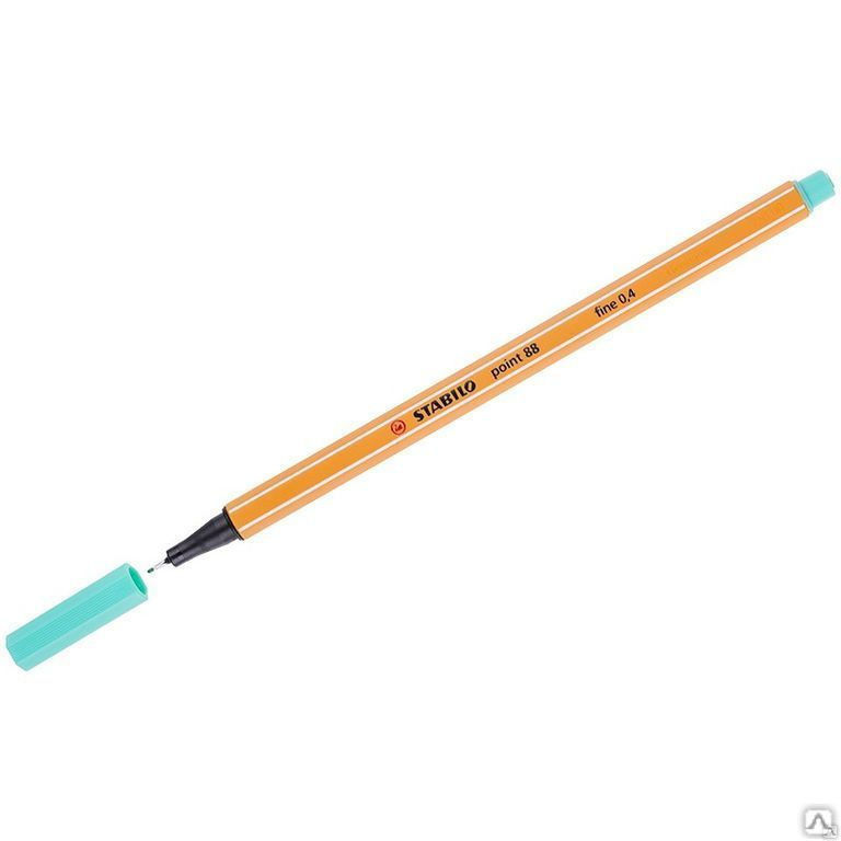 Ручка капиллярная Stabilo "Point 88" зеленый лед, 0,4мм