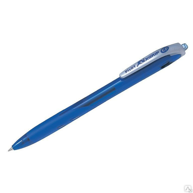 Ручка шариковая автоматическая Pilot "Rexgrip" синяя, 0,5мм, грип