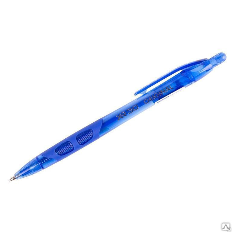 Ручка шариковая автоматическая Erich Krause "XR-30" синяя, 0,7мм, грип