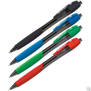 Ручка шариковая автоматическая Berlingo "Triangle XL" синяя, 1,0мм, трехгра 