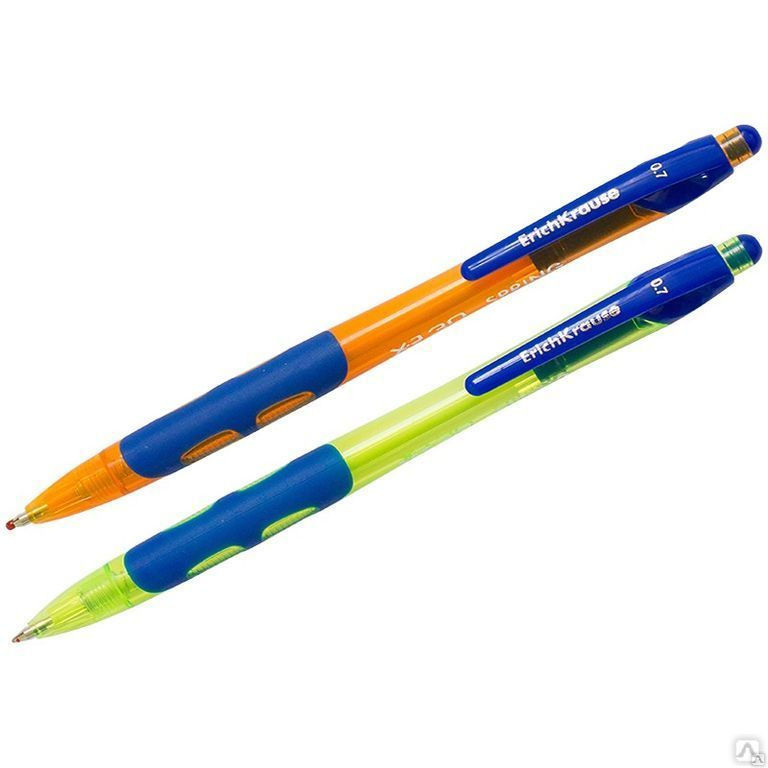 Ручка шариковая автоматическая Erich Krause "XR-30 Spring" синяя, 0,7мм, гр