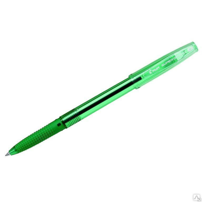 Ручка шариковая Pilot "Super Grip G" зеленая, 0,7мм, грип