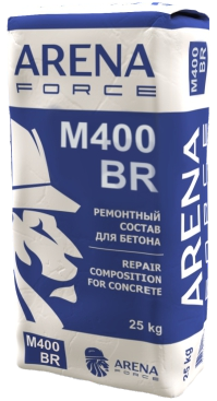 Arena M400BR 40 МПа Ремонтная смесь для бетона тиксотропная мешок 25 кг