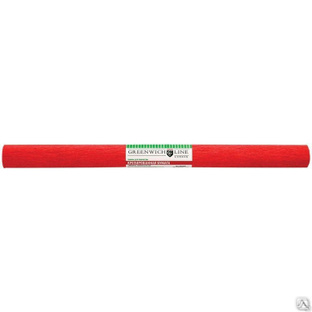 Бумага крепированная Greenwich Line, 50*250см, 32г/м2, красная, в рулоне 