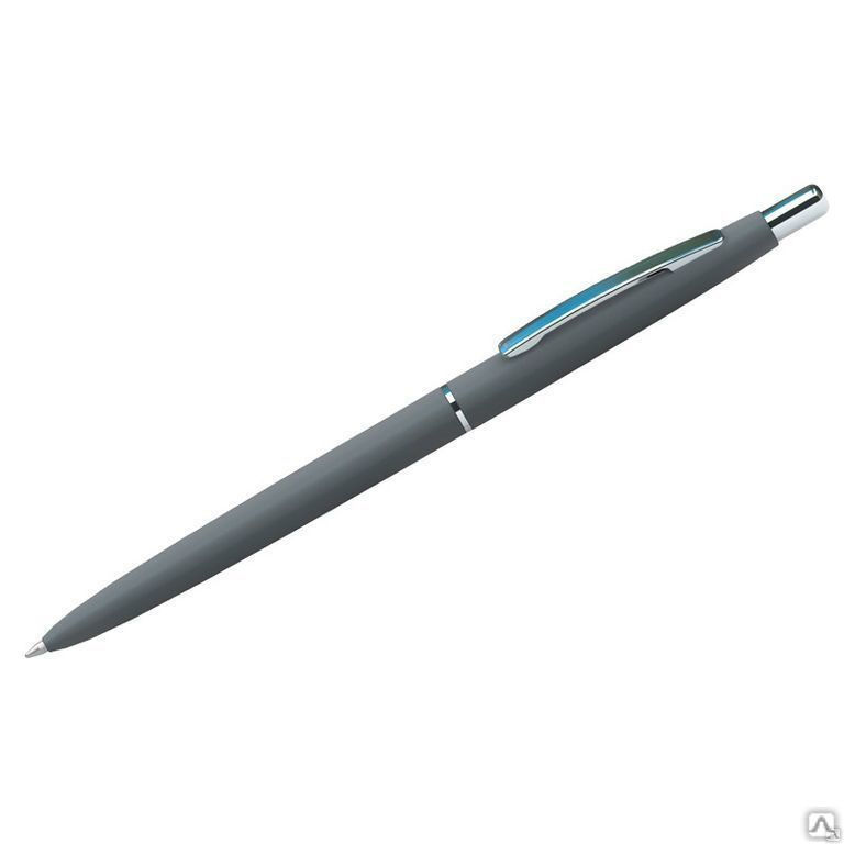 Ручка шариковая Berlingo "Silk Premium" синяя, 0,7мм, корпус серый/хром, кн