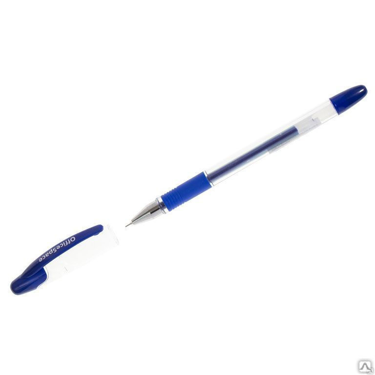 Ручка гелевая OfficeSpace "Stream" синяя, 0,5мм, игольчатый стержень