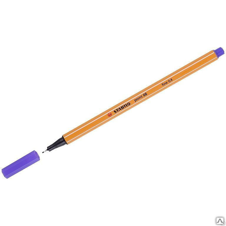 Ручка капиллярная Stabilo "Point 88" фиолетовая, 0,4мм
