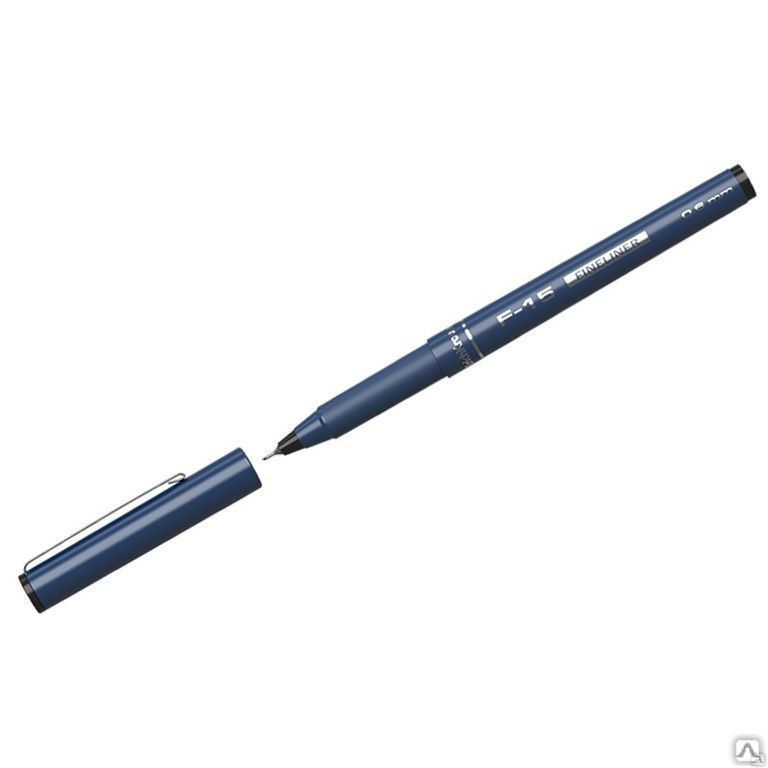 Ручка капиллярная Erich Krause "F-15" черная, 0,6мм
