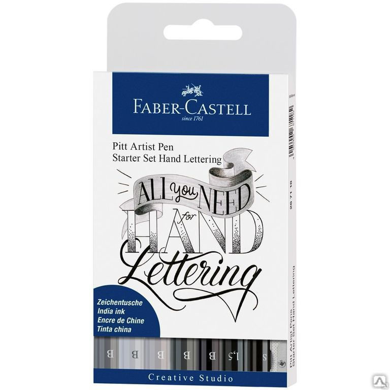 Набор капиллярных ручек Faber-Castell "Pitt Artist Pen Lettering" оттенки с