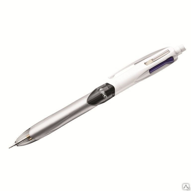 Ручка шариковая автоматическая Bic "3+1HB" 3цв.+механический карандаш, 1,0м