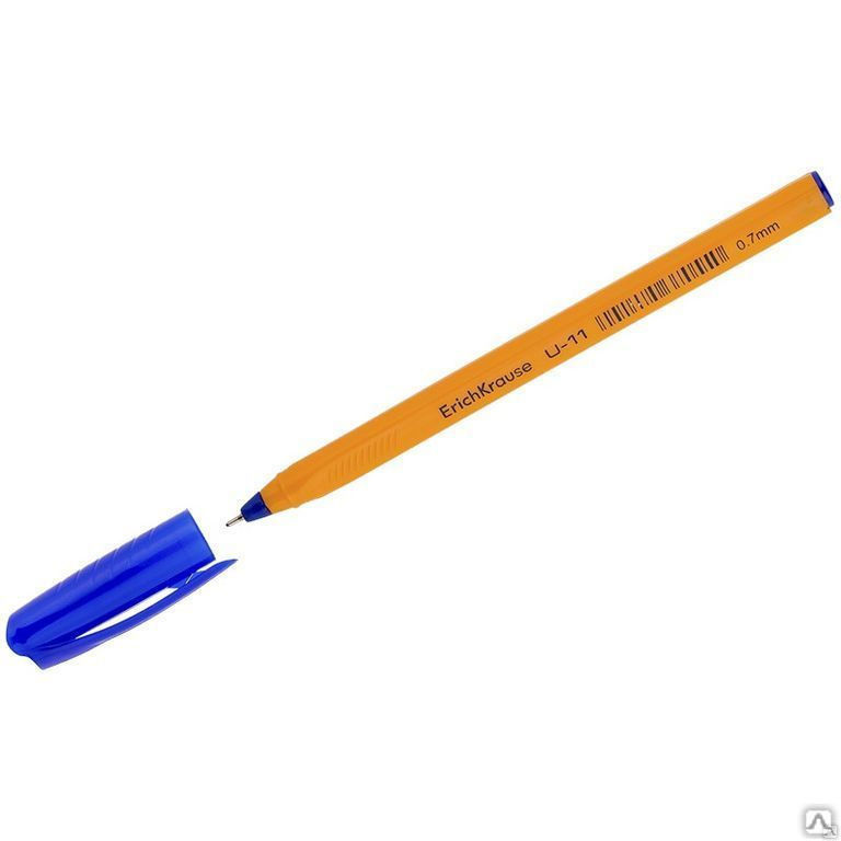 Ручка шариковая Erich Krause "Ultra Glide Technology U-11 Yellow" синяя, 0,