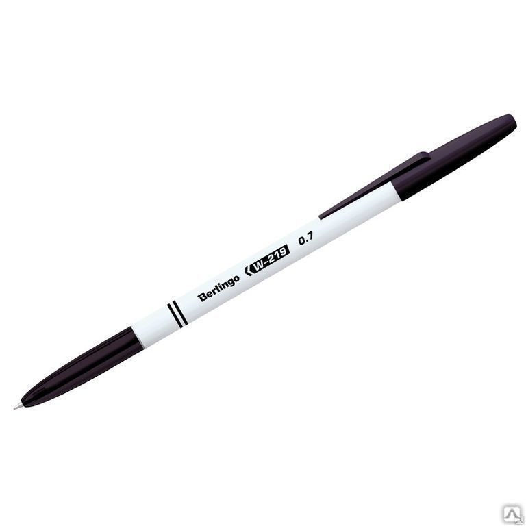 Ручка шариковая Berlingo "W-219" черная, 0,7мм