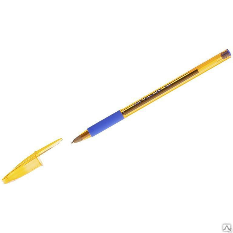 Ручка шариковая Bic "Orange Grip" синяя, 0,7мм, грип