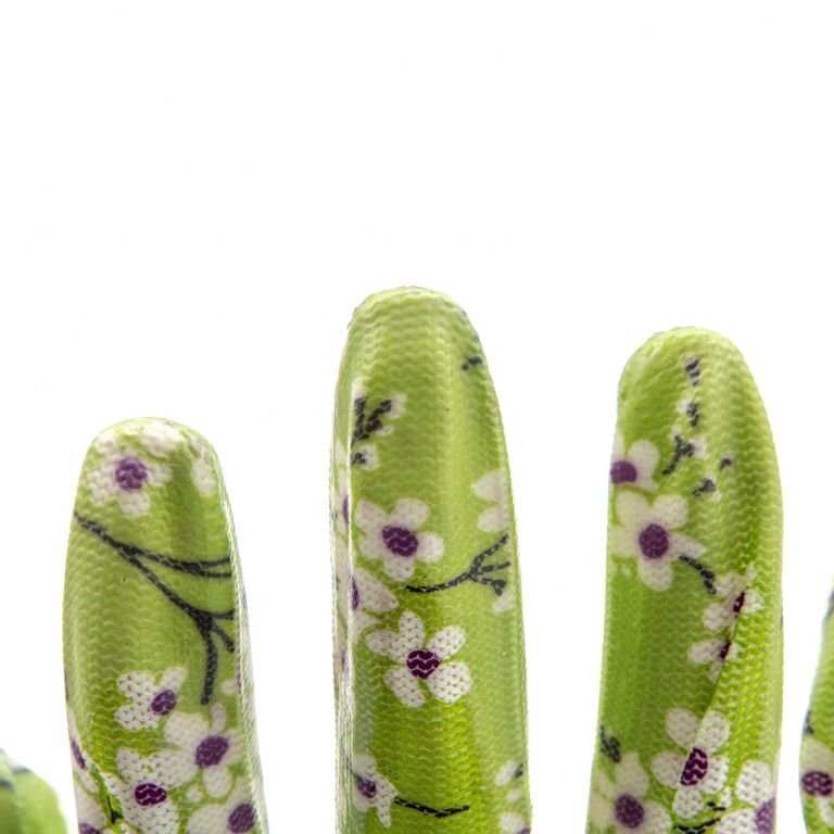 Перчатки садовые из полиэстера с нитрильным обливом, MIX цветов, M Palisad 5