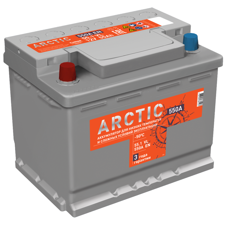 Аккумуляторная батарея TITAN Arctic 6СТ-55.1 VL