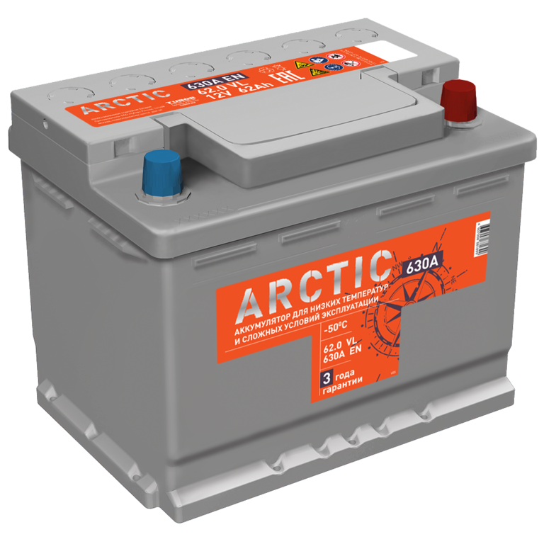 Аккумуляторная батареяTITAN Arctic 6СТ-62.0 VL