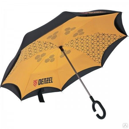 Зонт-трость обратного сложения Soft ToucH Denzel