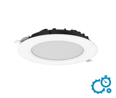 Светодиодный встраиваемый светильник ВАРТОН DL-SLIM 20Вт 6500K диммер DALI круглый Downlight для офисных потолков белый