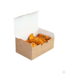 Коробка для крылышек 350мл бумага крафт ECO FAST FOOD BOX S 