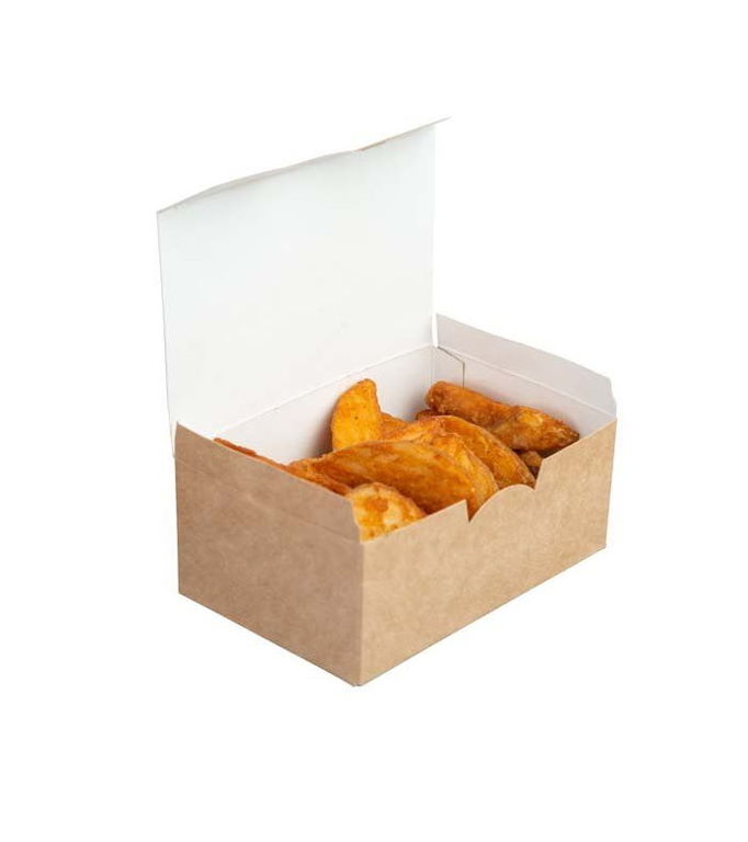 Коробка для крылышек 350мл бумага крафт ECO FAST FOOD BOX S