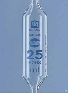 Пипетка мерная, класс AS, AR-Glass, 1 метка, синяя градуировка, BRAND 6 мл 