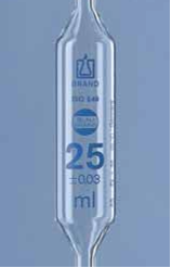 Пипетка мерная, натриево-кальциевое стекло, класс AS, 2 метки, голубая градуировка, BRAND 20 мл, L 510 мм