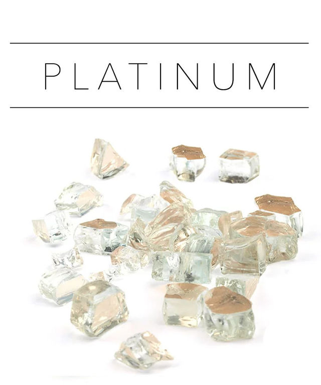 Стеклянная крошка Premium Platinum, 500г. Размер частиц: 5-20 мм