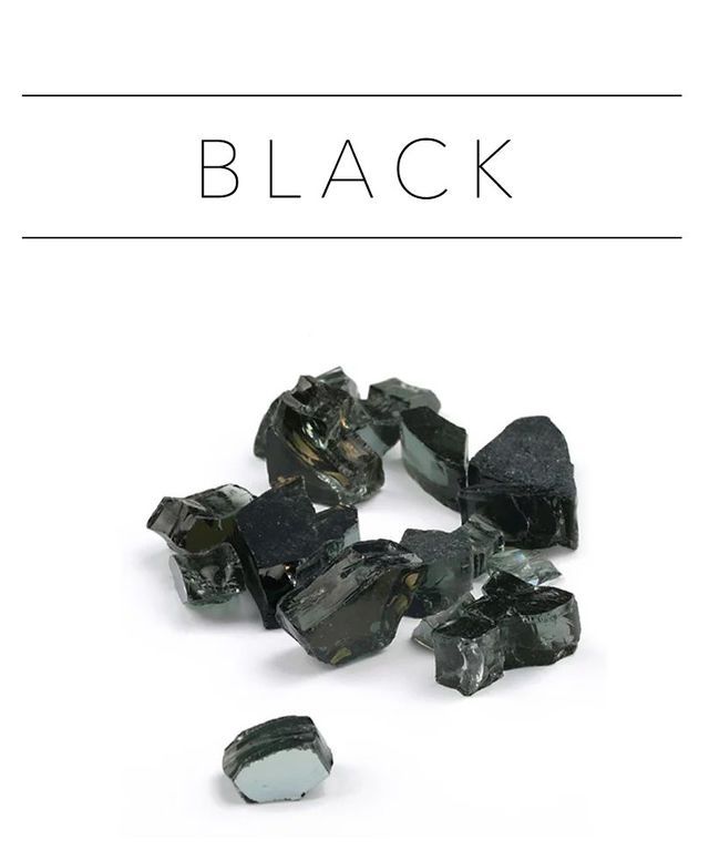 Стеклянная крошка Premium Black, 500г. Размер частиц: 5-20 мм