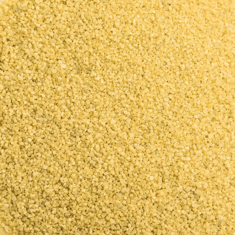 Лимонно-желтый кварцевый песок, 100г. Размер фракции: 0,3-0,7мм
