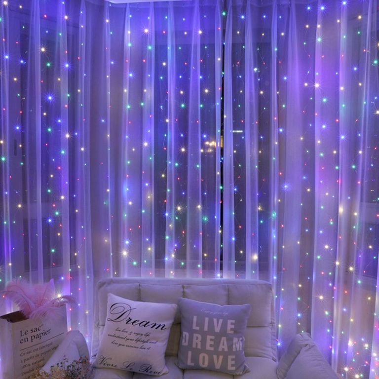Гирлянда "Занавес (дождь)" роса 320 LED, 2х2 м, разноцветная