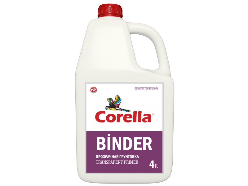 Грунтовка Corella Binder, прозрачная 4 литра
