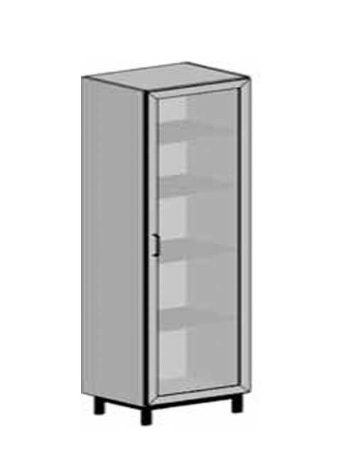 Шкаф для лаб. посуды ТШ-102 (420х420х1700), стеклянная дверца