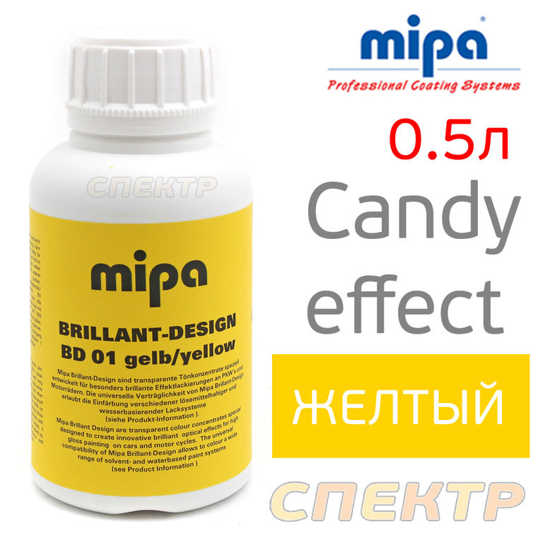 Тонирующий концентрат CANDY Mipa (0,5л) желтый