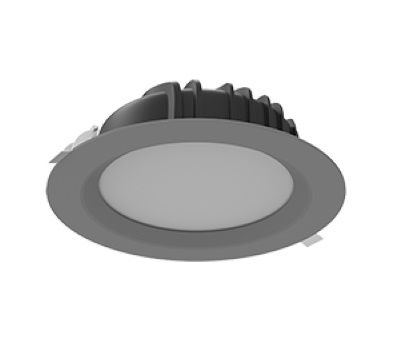 Светильник Downlight светодиодный встраиваемый ВАРТОН DL-01 круглый серый Ø230 40W 3000K IP54 матовый офисный