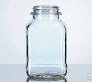 Бутылка четырехгранная с резьбой, нейтральное стекло DWK Life Sciences Цвет: светлый 9.072073 