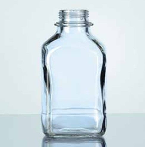 Бутылка четырехгранная с узким резьбовым горлышком, натриево-кальциевое стекло DWK LifeSciences прозрачная 9.072051